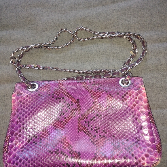 Enrico Pucci Purple Python Dahlia Bag - Picture 7 of 11